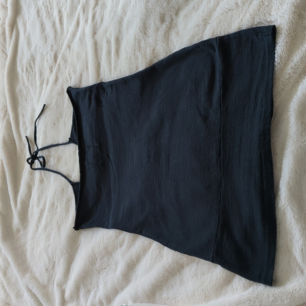 *RARE* Rockin' Bones Custom Halter Tunic/Dress Black with Orange Skeleton XS - Picture 4 of 9